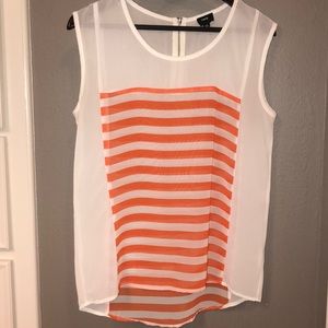 Orange Stripes w/ Zipper back